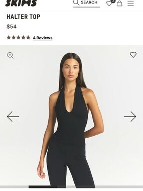 Skims smooth layers Black Halter Top
